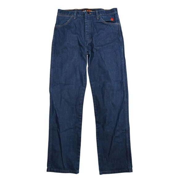 Wrangler Mens Flame Resistant Jeans Size 32x32 Original Fit 100% Cotton Denim - Picture 1 of 5